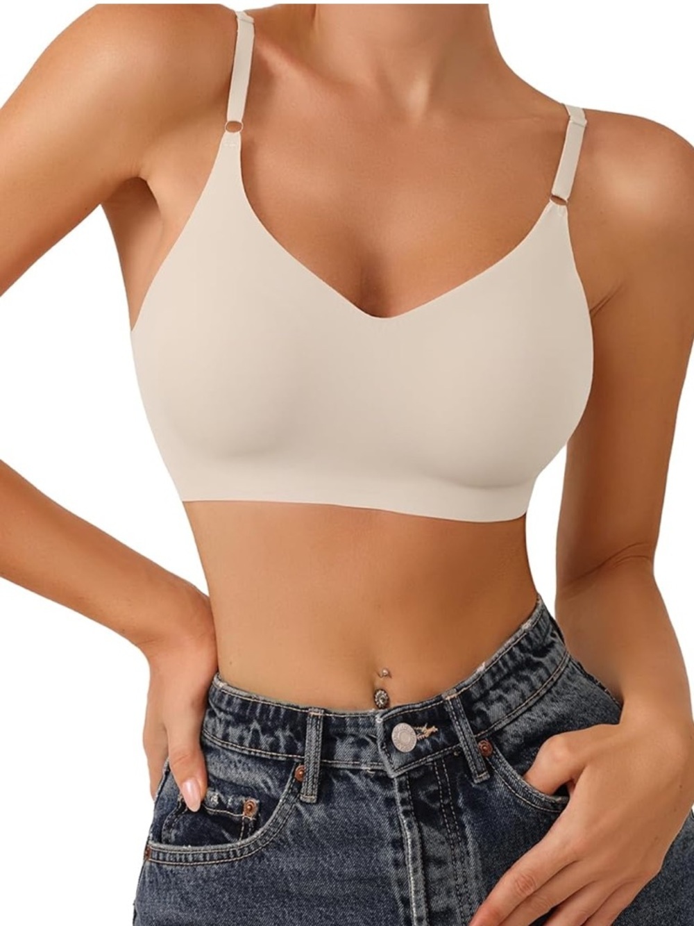 DEANGELMON - Bra Padded Seamless Adjustable Straps Bralettes. 3 pack. size 2XL